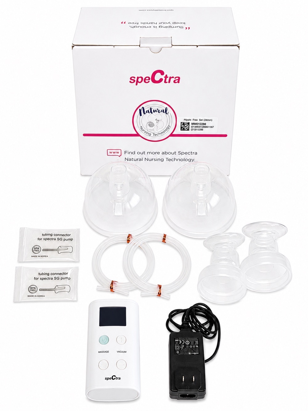 Spectra s9 Plus Portable Rechargeable Breast Pump w/ CaraCups Hands-Free GUC